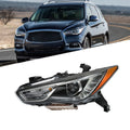 Headlamp for Infiniti QX60 (2016–2018) Driver Side Xenon HID Chrome