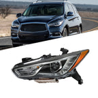 Headlamp for Infiniti QX60 (2016–2018) Driver Side Xenon HID Chrome