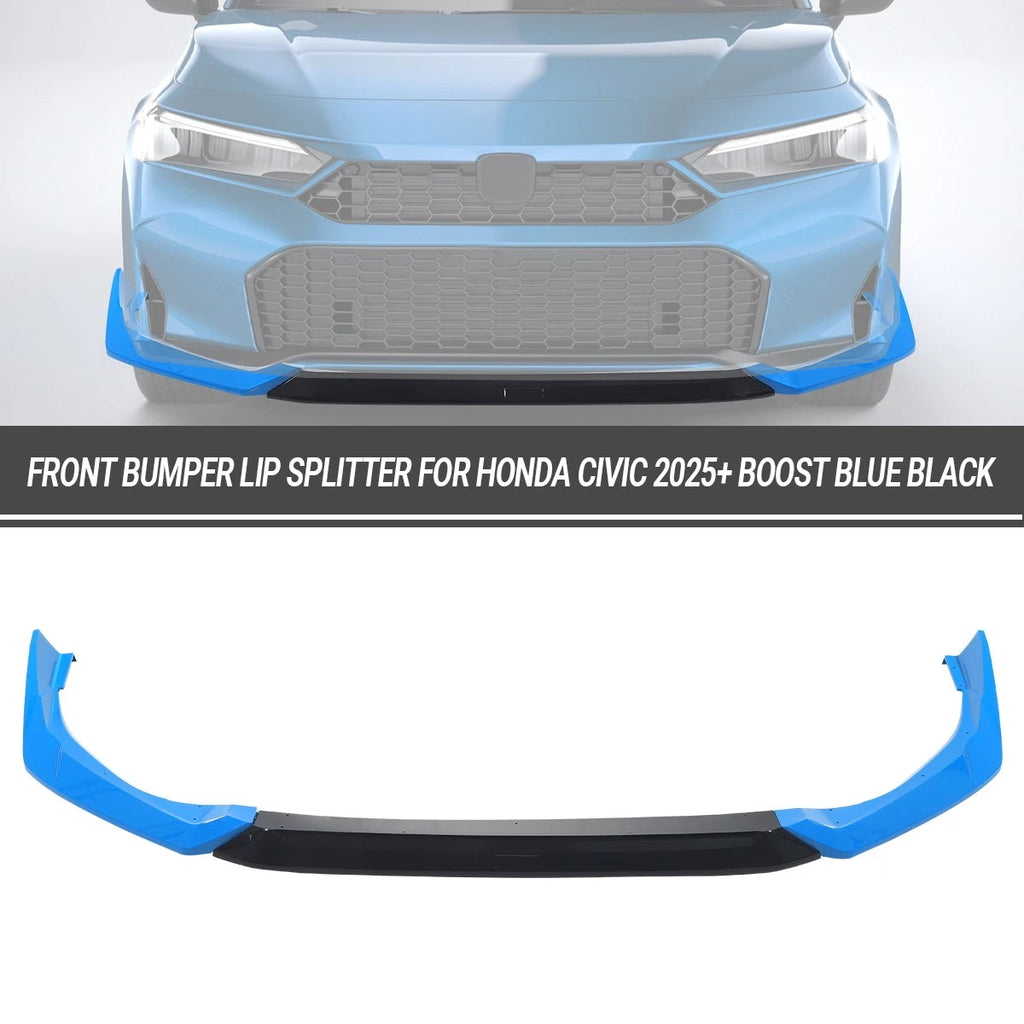 Front Bumper Lip Splitter for Honda Civic (2025) - Blue Black 2 Tone