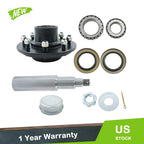 Set of 8 Wheel Hub Kit & Round #42 Spindle with Bearing Kit for