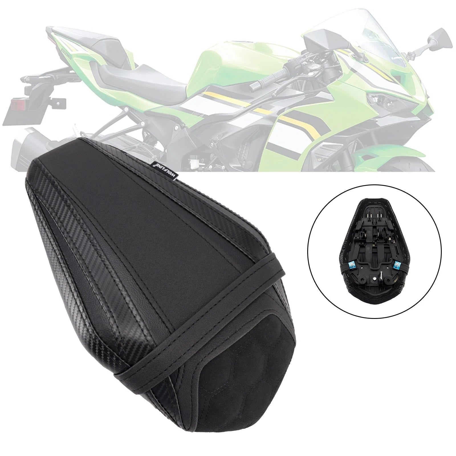 Rear Passenger Seat Cushion for Kawasaki Ninja ZX-6R (2019–2025)