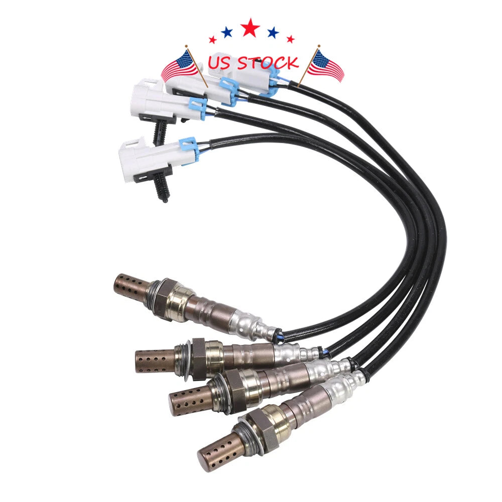 Set of 4 Oxygen Sensors for GMC Chevrolet Silverado 1500 Tahoe Avalanche (2007–2013)