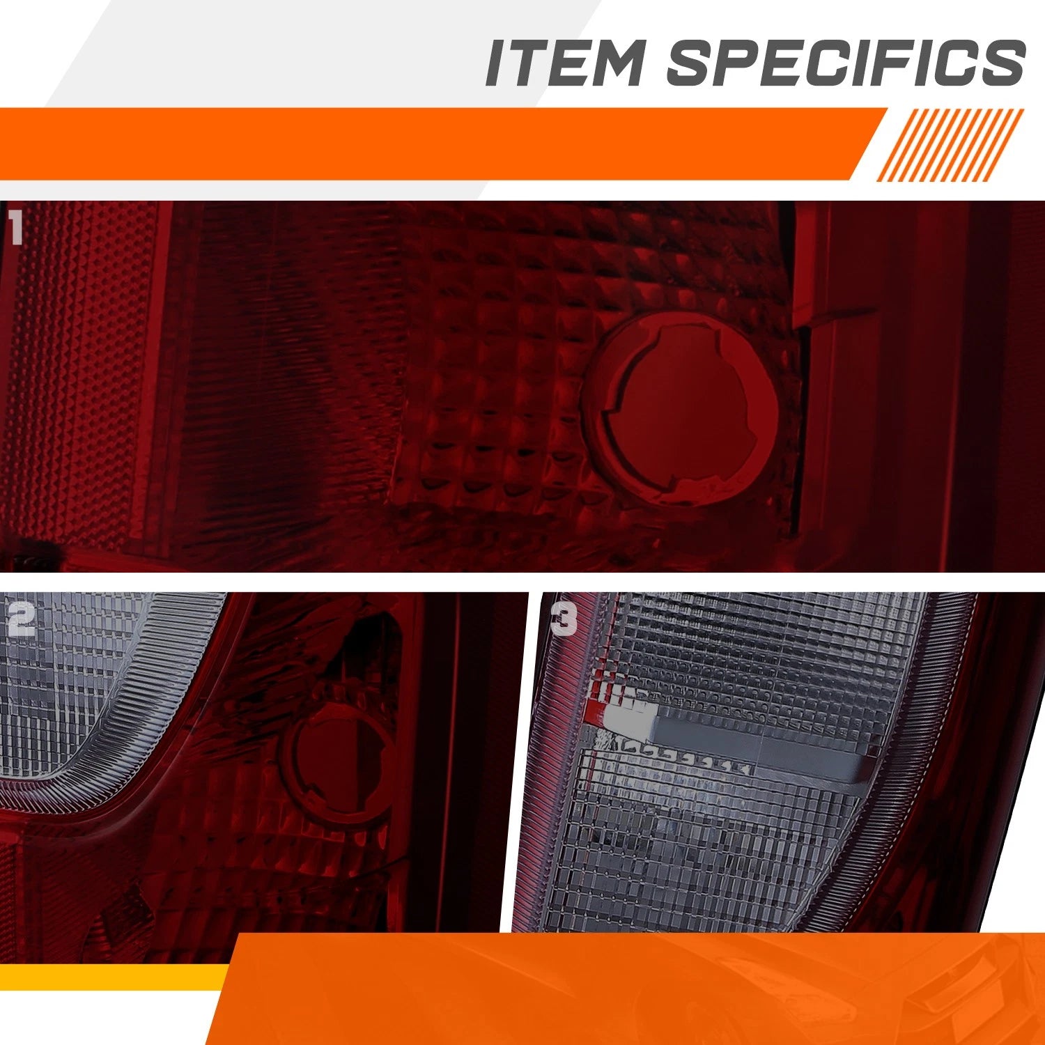 Set of 2 Chrome Tail Lights for Ford F250 F350 F450 Super Duty (2020–2022)