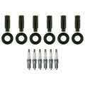 Set of 6 NGK Laser Iridium Spark Plugs & Coil Boots for Fusion Milan Zephyr (V6)