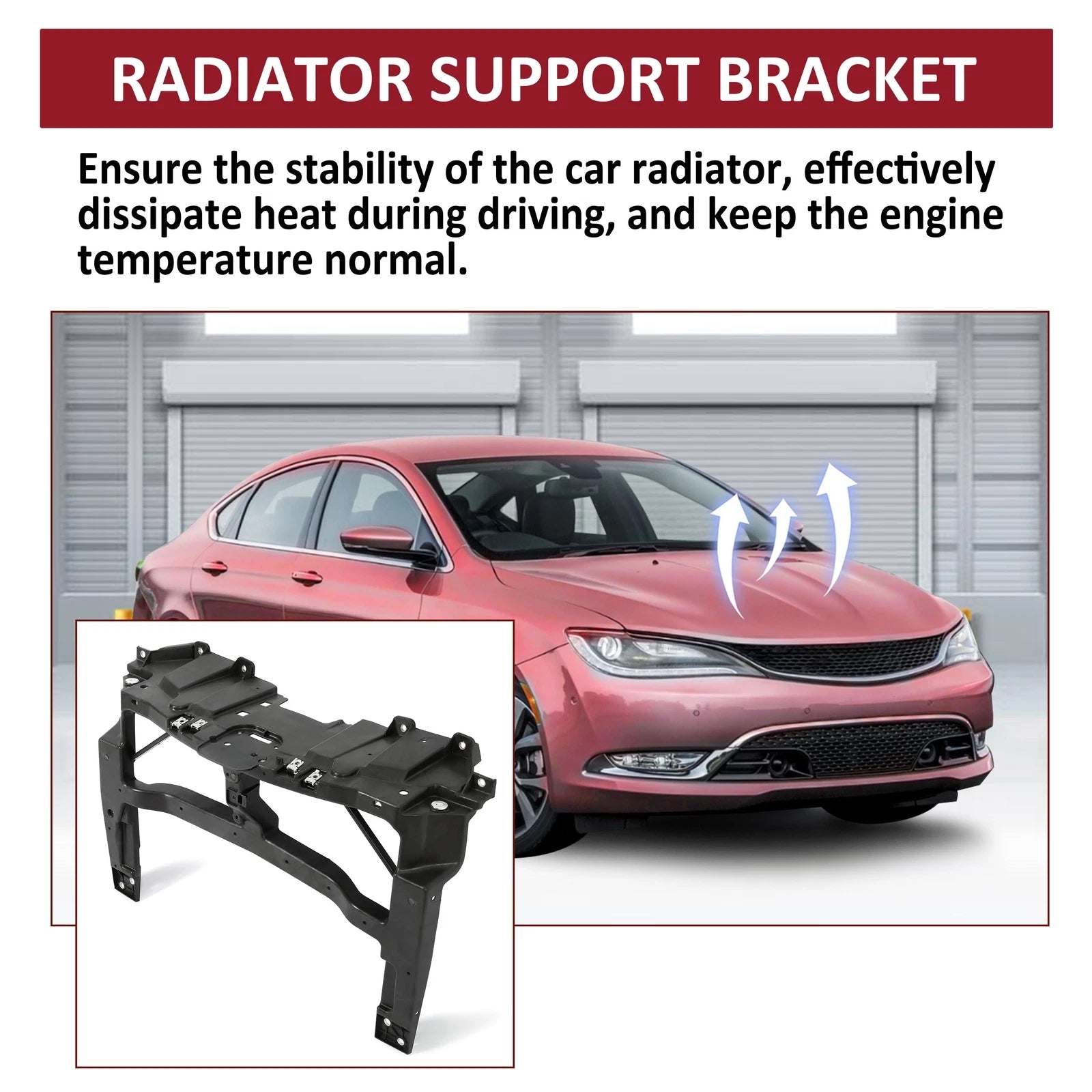 Radiator Support Bracket for Chrysler 200 (2015–2017) Black
