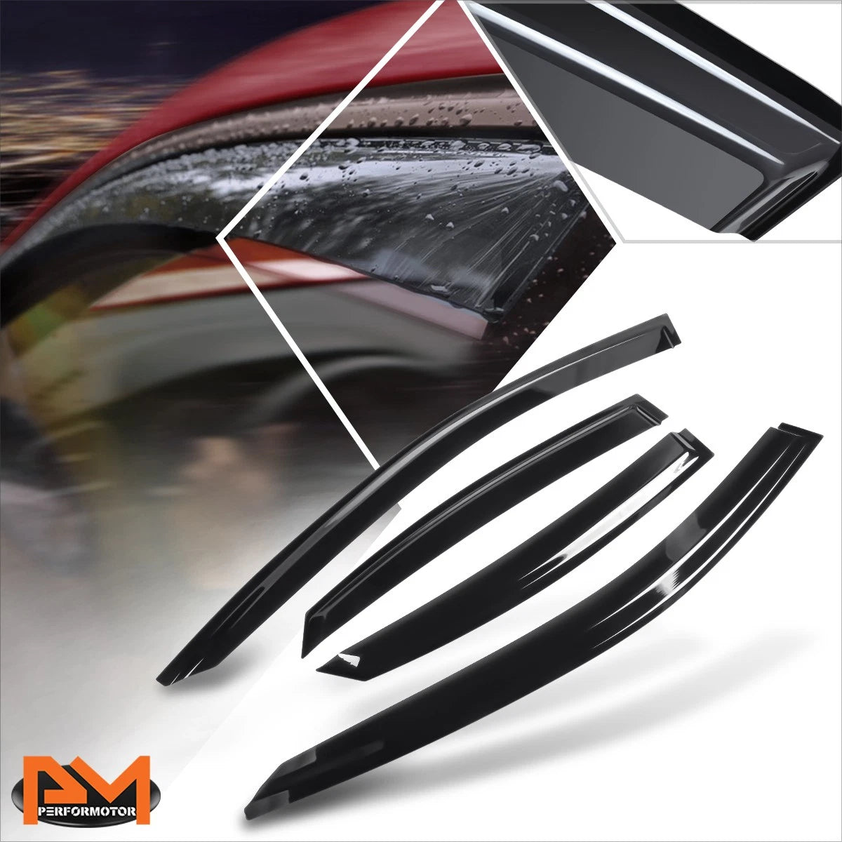 Set of 4 Tape-on Side Window Visors for Forte (2019–2024)