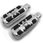 Chrome Pirate Skull Footpegs for Yamaha FZ6R (2009–2016), FZ-1 (2001–2016)