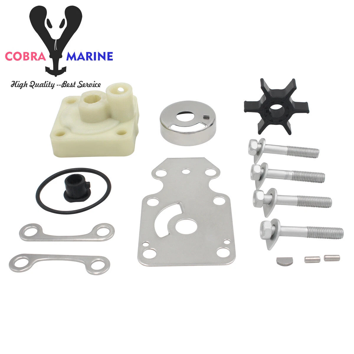Water Pump Impeller Repair Kit for Yamaha Outboard (15/20HP) 6AH-W0078-00
