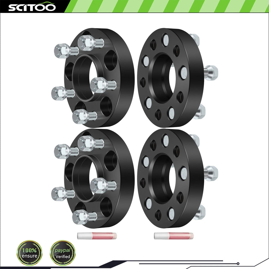 4X 5x4.5 1" Wheel Spacers 1/2" Studs for Ford Mustang Explorer Edge