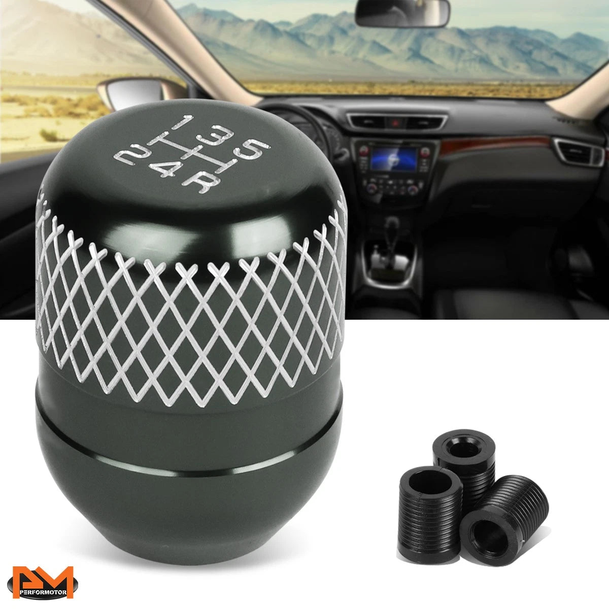 5-Speed Aluminum Shift Knob for Universal JDM Type-R Style (42mm)