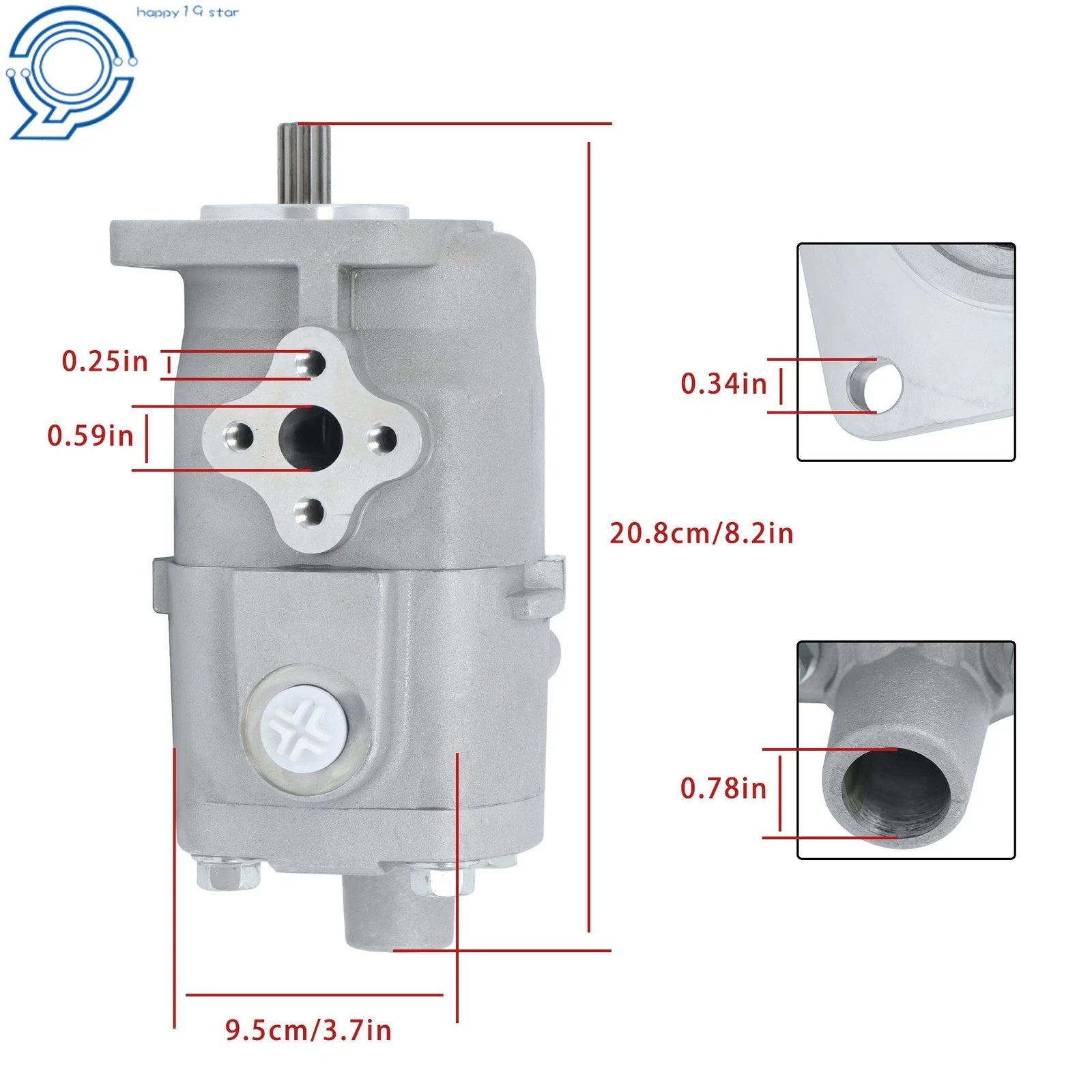 Hydraulic Pump for Kubota L3010DT L3300DT L3410DT (1990–1999)