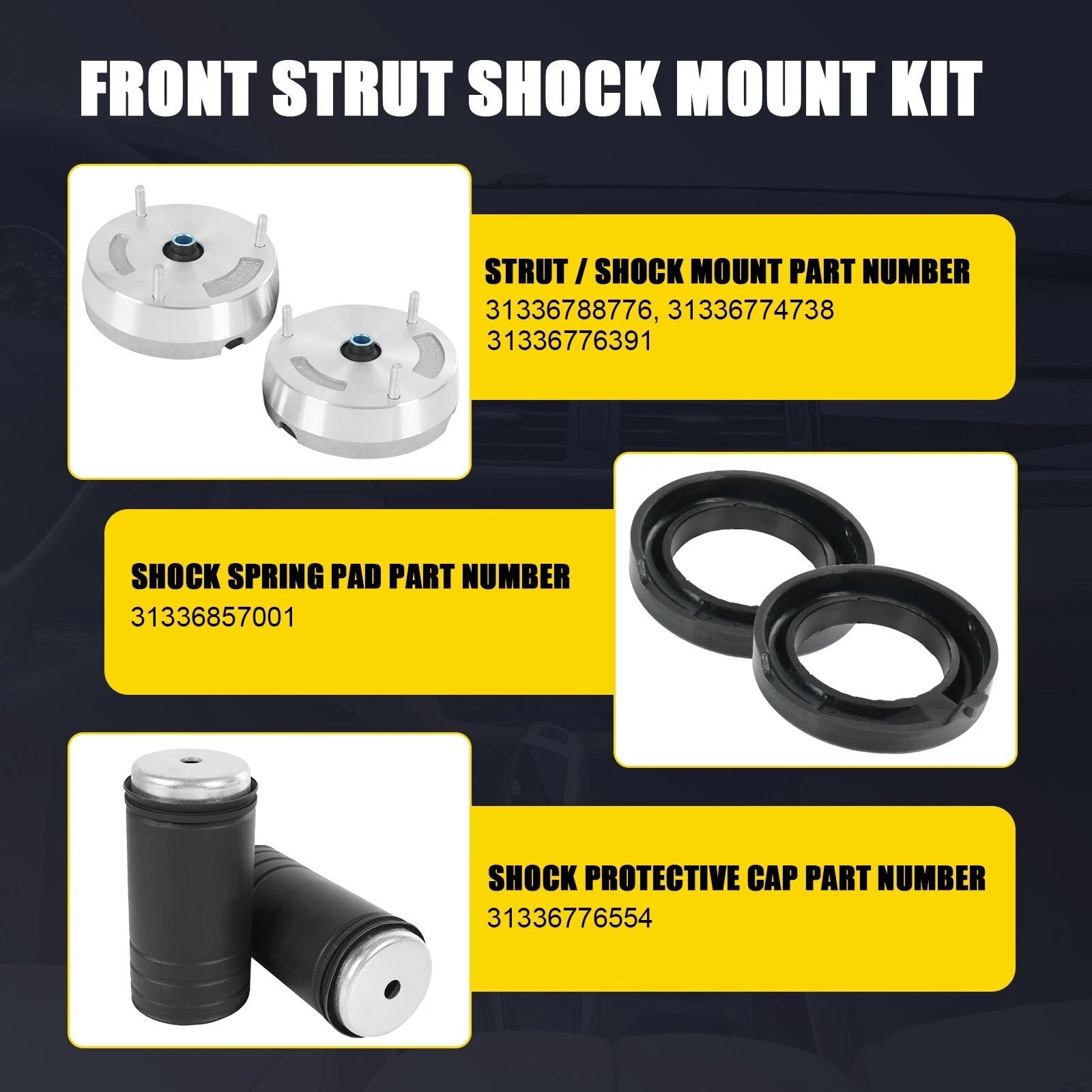 Front Strut Shock Mount Kit for BMW X5 E70 X6 E71 (2007-2013)