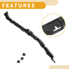 LH Rear Bumper Support Bracket for Honda Accord (2008–2012) 1 Pc Black ABS