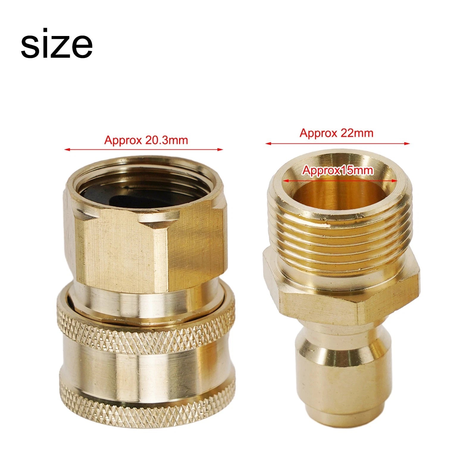 Quick Connect Replacement Accessories 3/8 M22 for High Pressure Washer