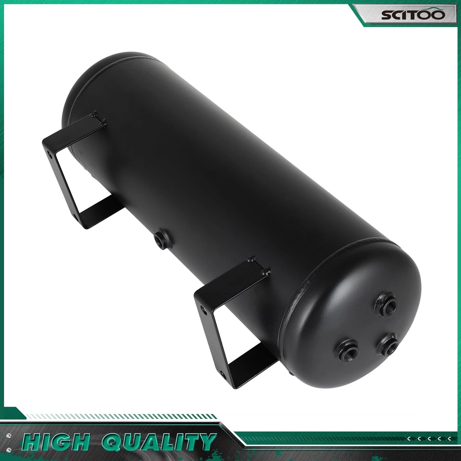 2.5 Gallon Air Tank for Train Horns, Air Ride Suspension, 6 Ports