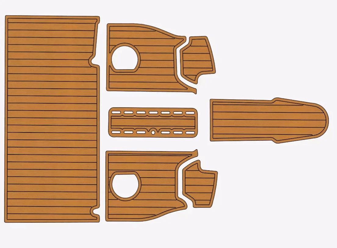 EVA Pads for Glastron 205 GX (2004) - Foam Teak Deck Floor Color #7