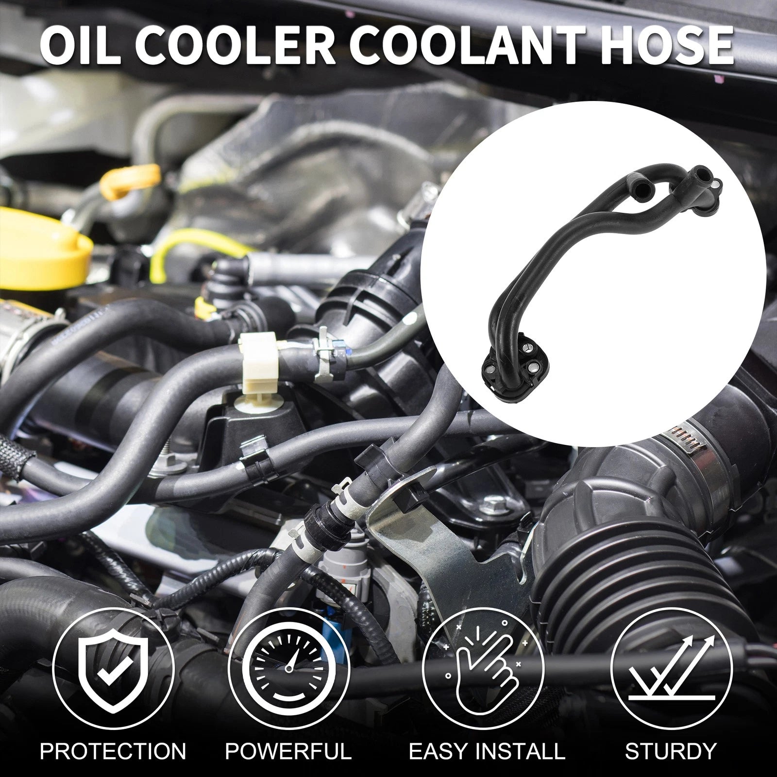 Oil Cooler Coolant Hose for Audi A6 Quattro A7 Quattro (2016–2018) No. 06E121083Q