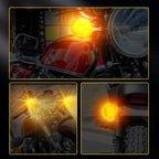2X Universal Amber Halogen Turn Signal Lights for Motorbike (10mm Holes)