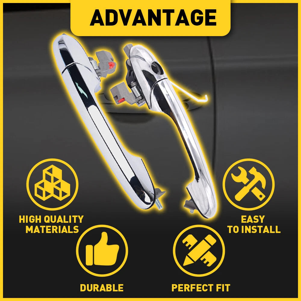 Chrome Door Handle Set for Fiat 500 (2012–2023)