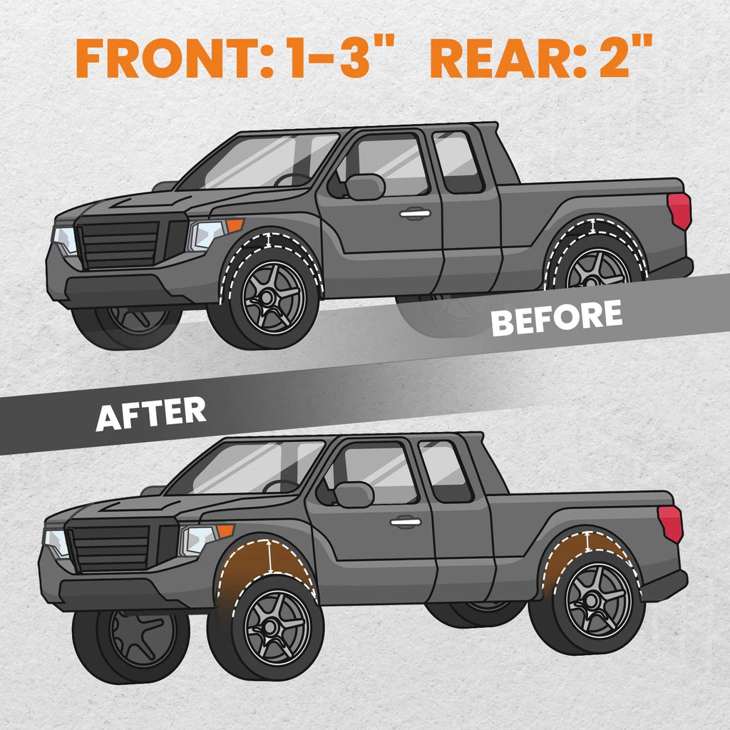 2" Front 2" Rear Lift Kit for Chevy Silverado 1500 4WD (1999–2007)