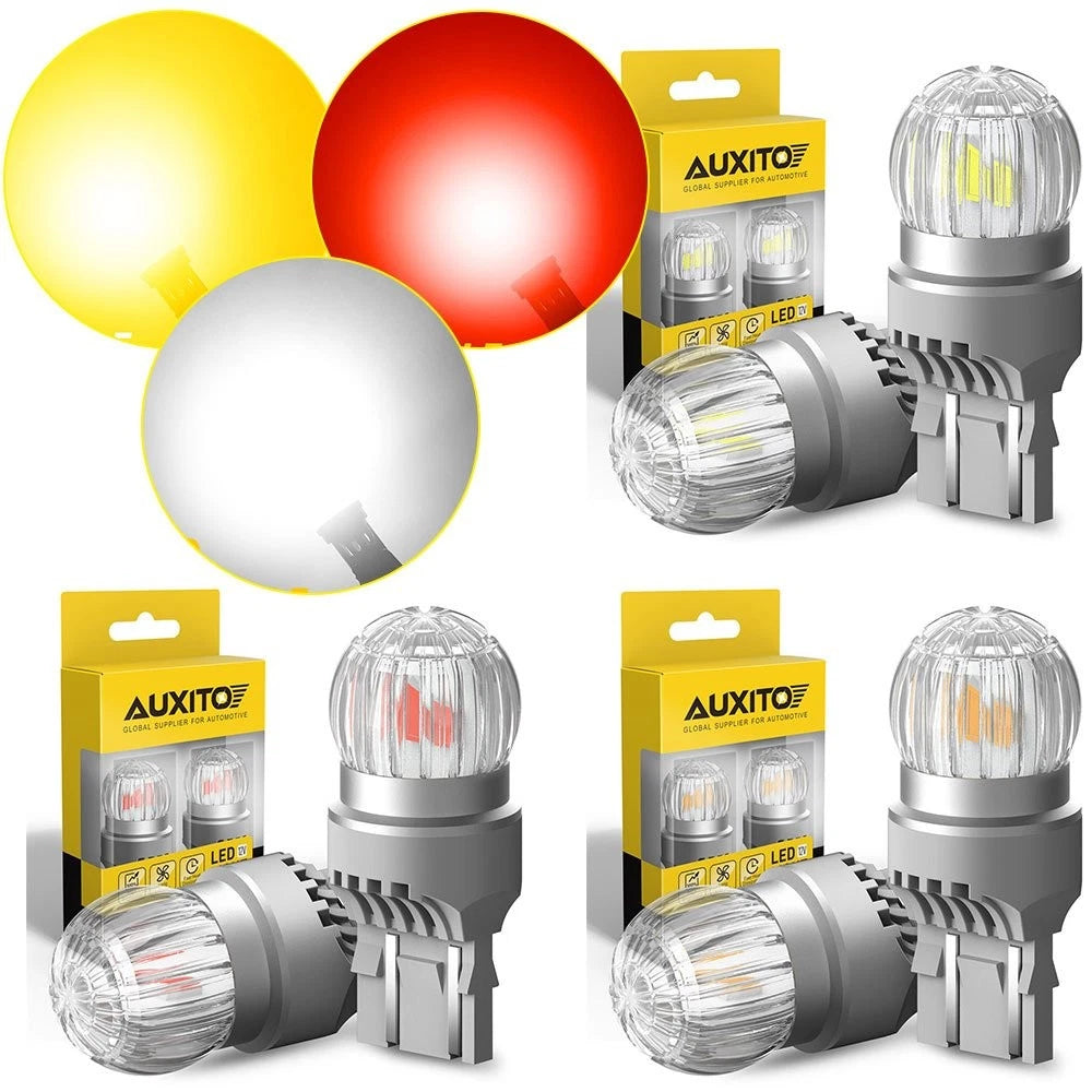 Set of 3 AUX 7443 Backup Reverse Light Bulbs for Various Models (YYYY–YYYY)
