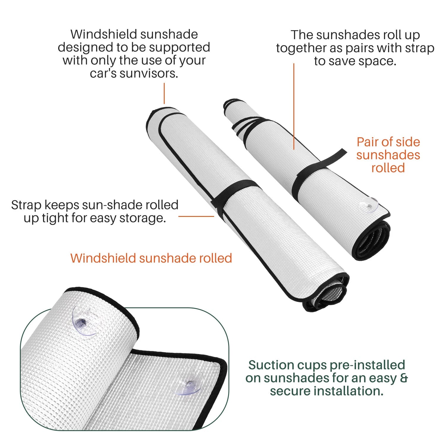 Sunshade Set for Kenworth T880 (2011–2025)