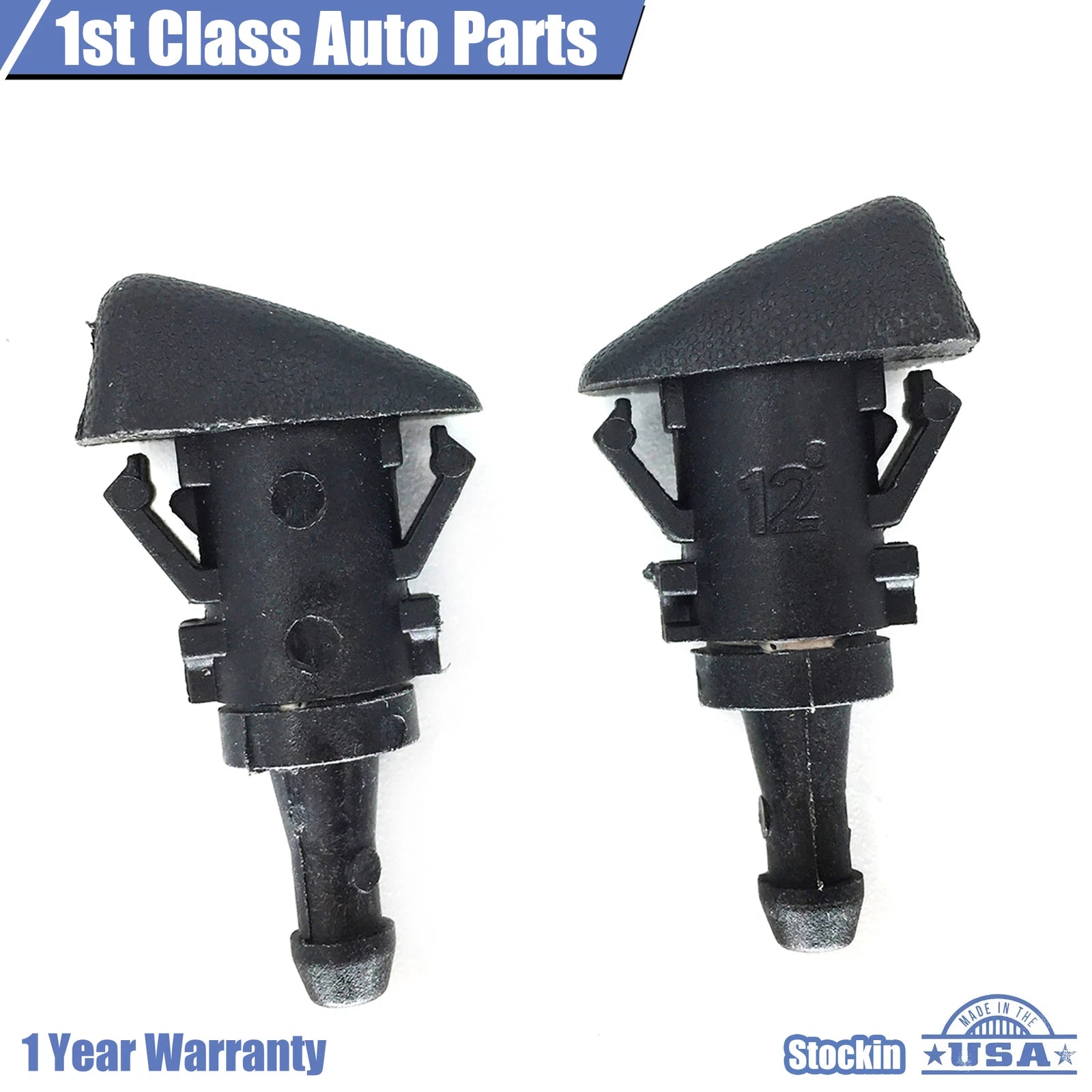 Set of 2 Windshield Washer Nozzles for Dodge Ram, Charger, Magnum 