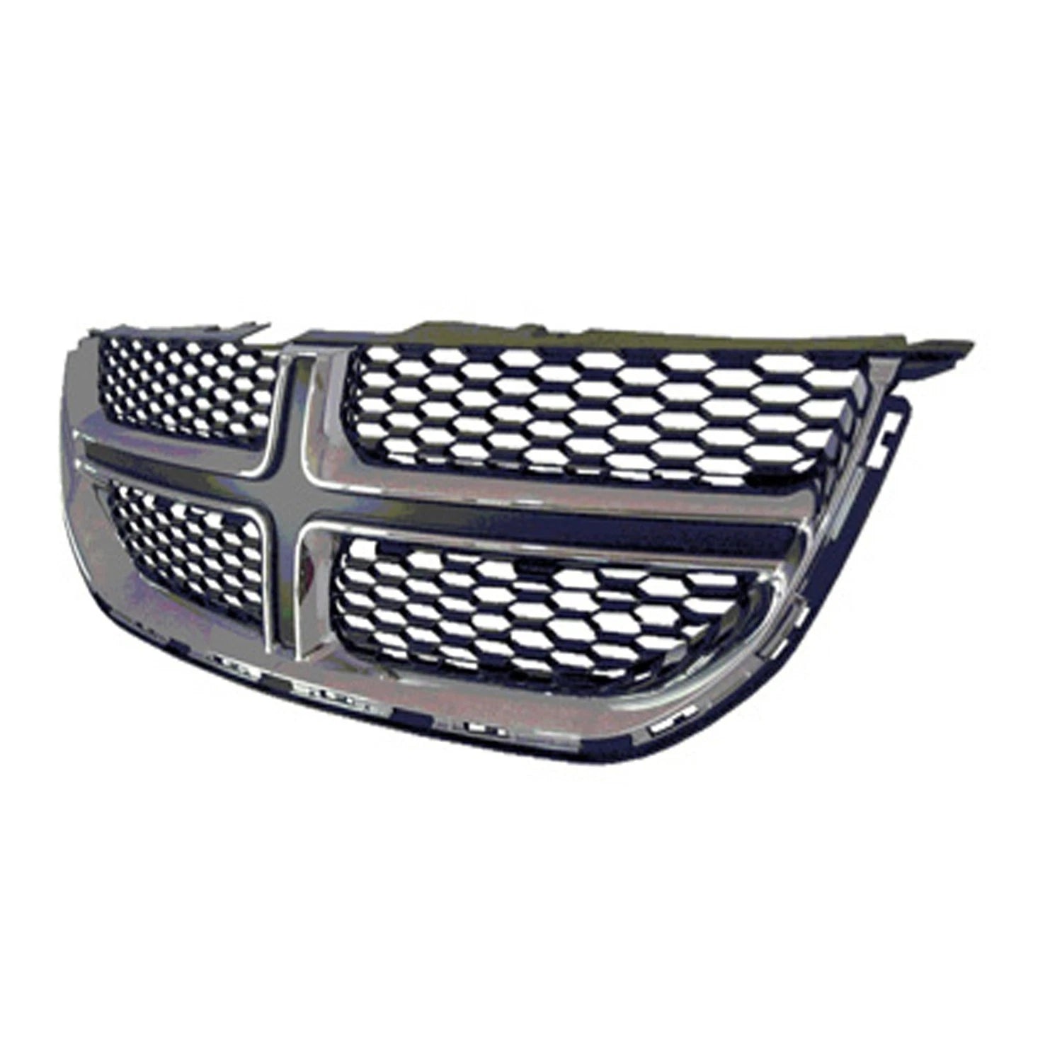 Replacement Front Grille Black Chrome ABS Plastic for 2011-2020 Dodge Caravan