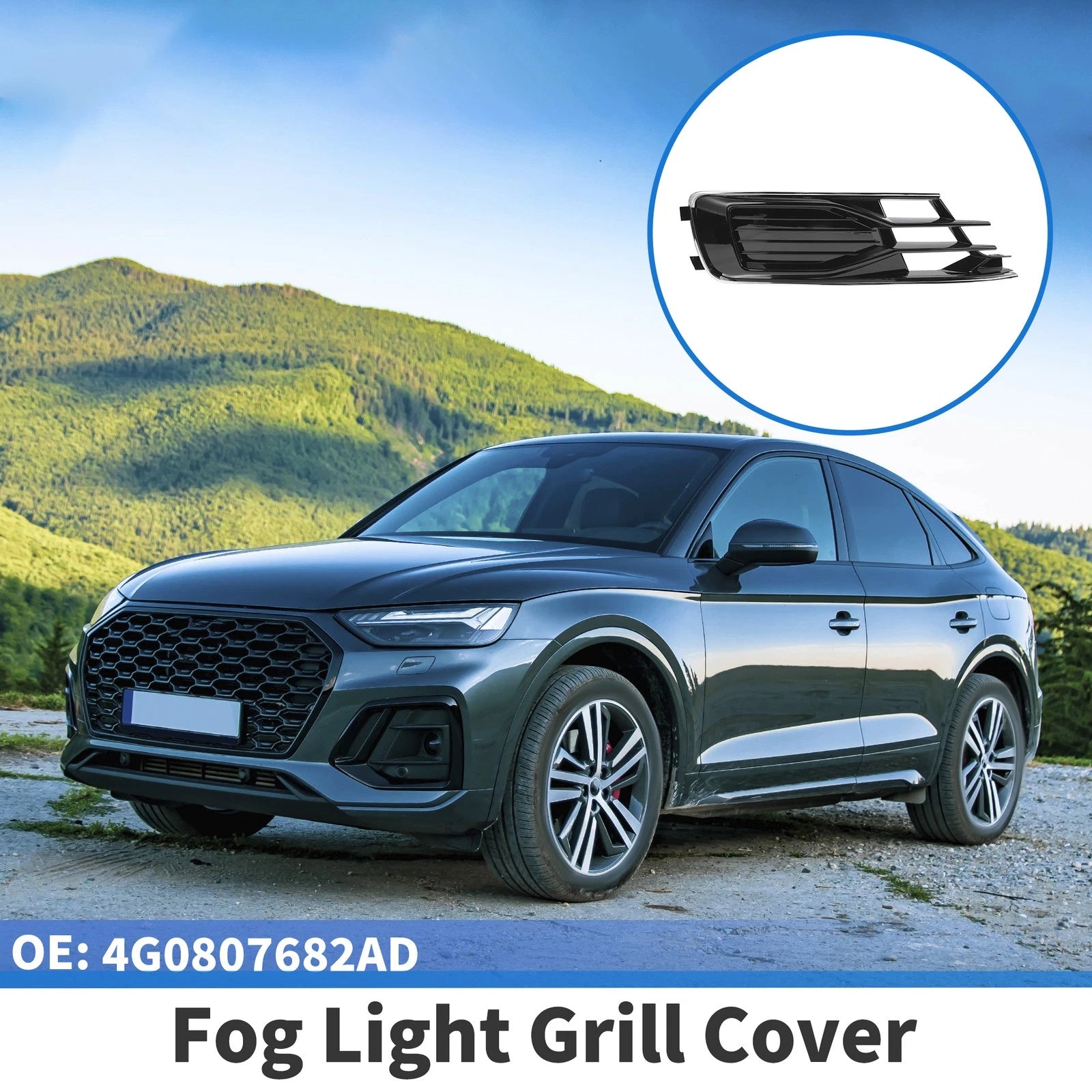 1pc Fog Light Grill for Audi A6 C7 (2014–2018) No. 4G0807682AD