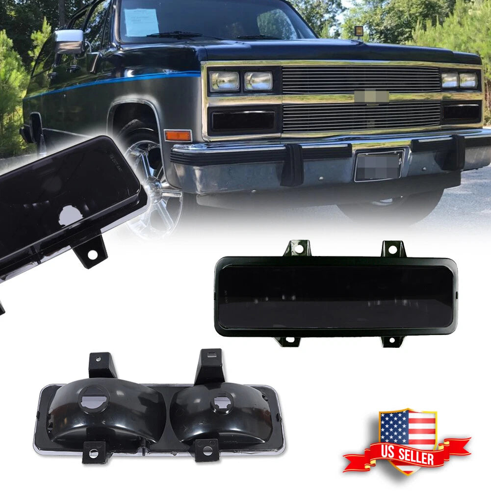 2X Smoke Corner Marker Lights for Chevy GMC Van Jimmy Pickup Truck 