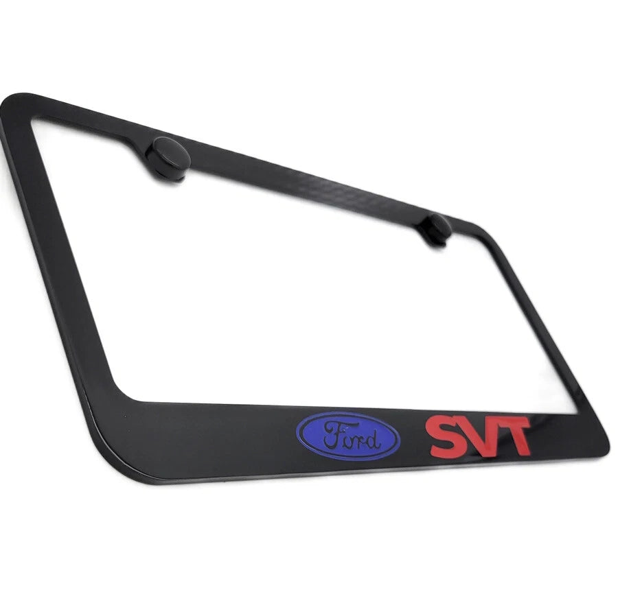 Metal License Plate Frame Black for Ford SVT Special Vehicle Team (2000–2004)
