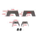 Rear Underbed C Notch Frame Kit for Chevy GMC Silverado Sierra C1500 (1988–1998)