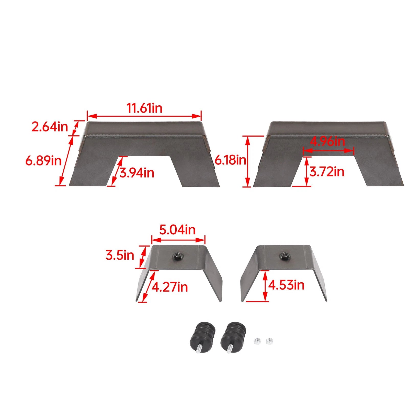Rear Underbed C Notch Frame Kit for Chevy GMC Silverado Sierra C1500 (1988–1998)
