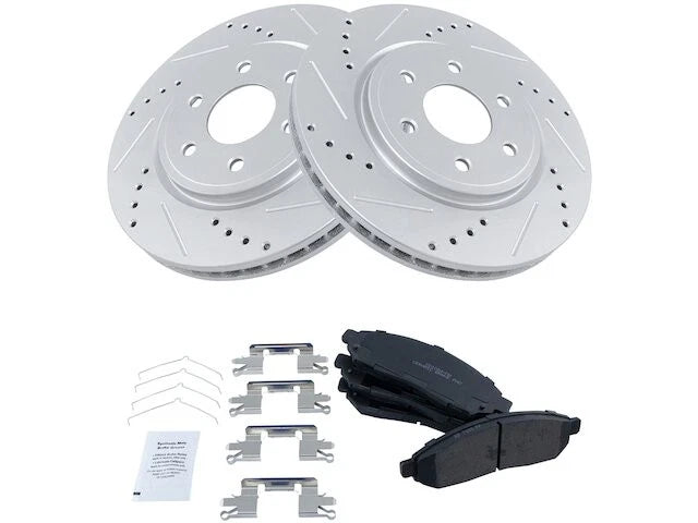 Front Brake Pad and Rotor Kit for Suzuki Equator (2009–2012) QC743FH