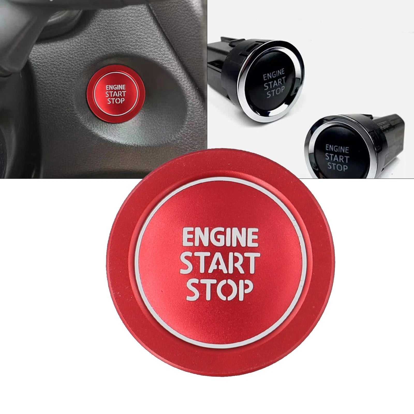 Push Start Button for Toyota - Seamless Fit Sports Red