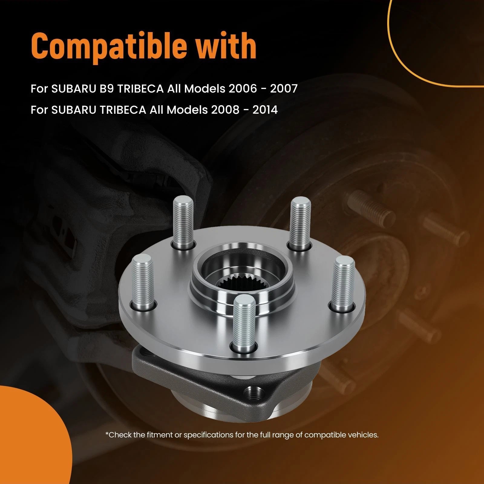 Front Wheel Bearing Hub for Subaru Tribeca (2008–2014) 513239 WH513239 ABS