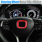Inner Steering Wheel Center Logo Frame Cover Trim for Honda Accord (2018–2022) Red