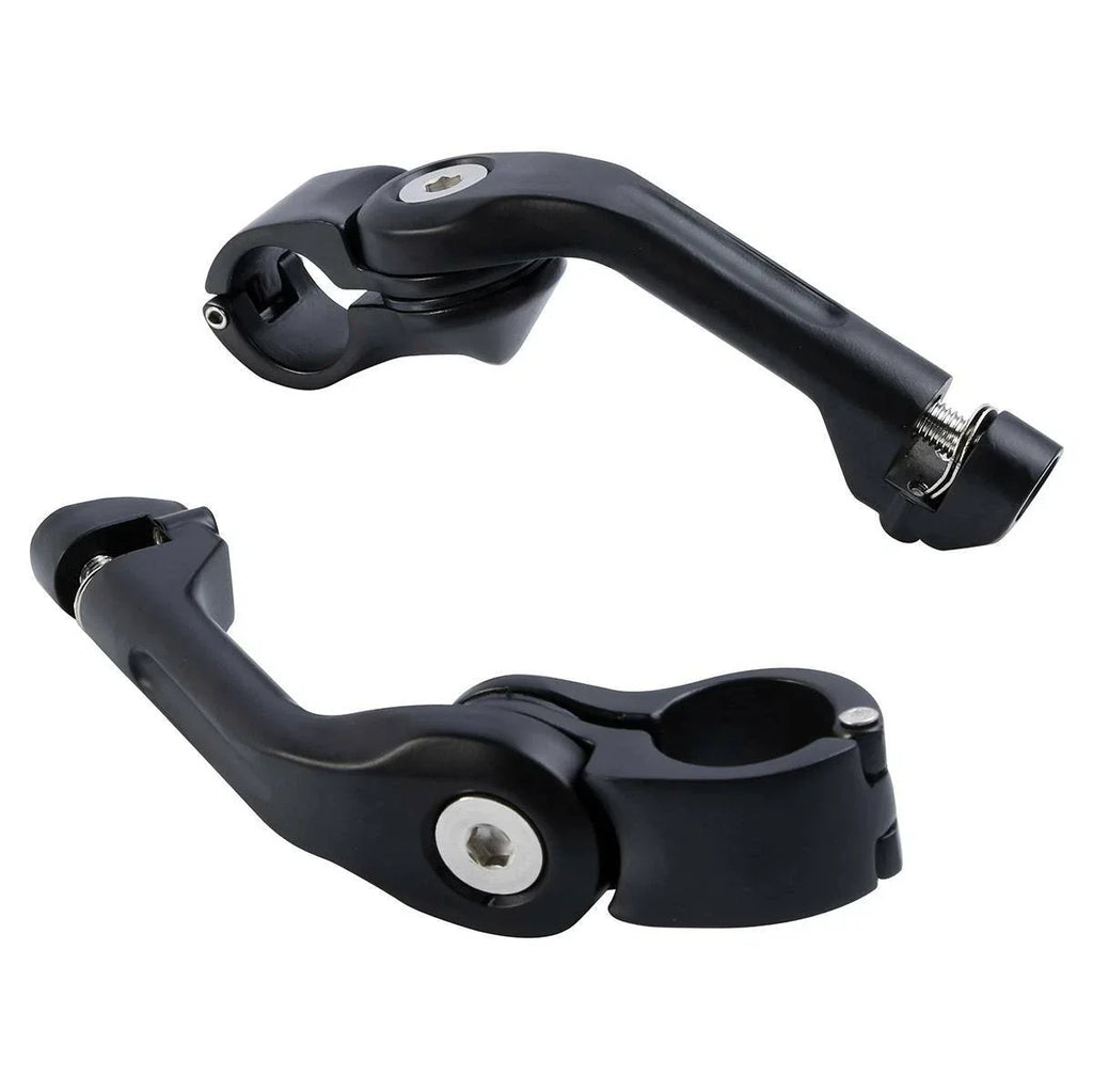 32mm Matte Adjustable Highway Long Angled Foot Pegs for Harley Touring (2009-2023)