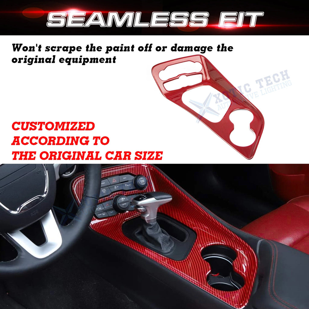 ABS Gear Shift Box Cover Frame Decor Overlay for Dodge Challenger (2015-2019)