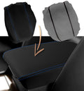 Leather Console Lid Armrest Cover for Acura TSX (2009–2014) Blue Stitch