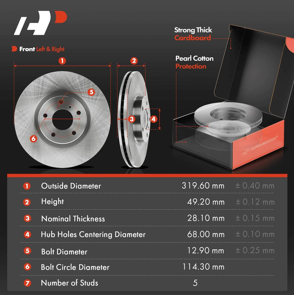 Disc Brake Rotor & Pads Set for Nissan Maxima