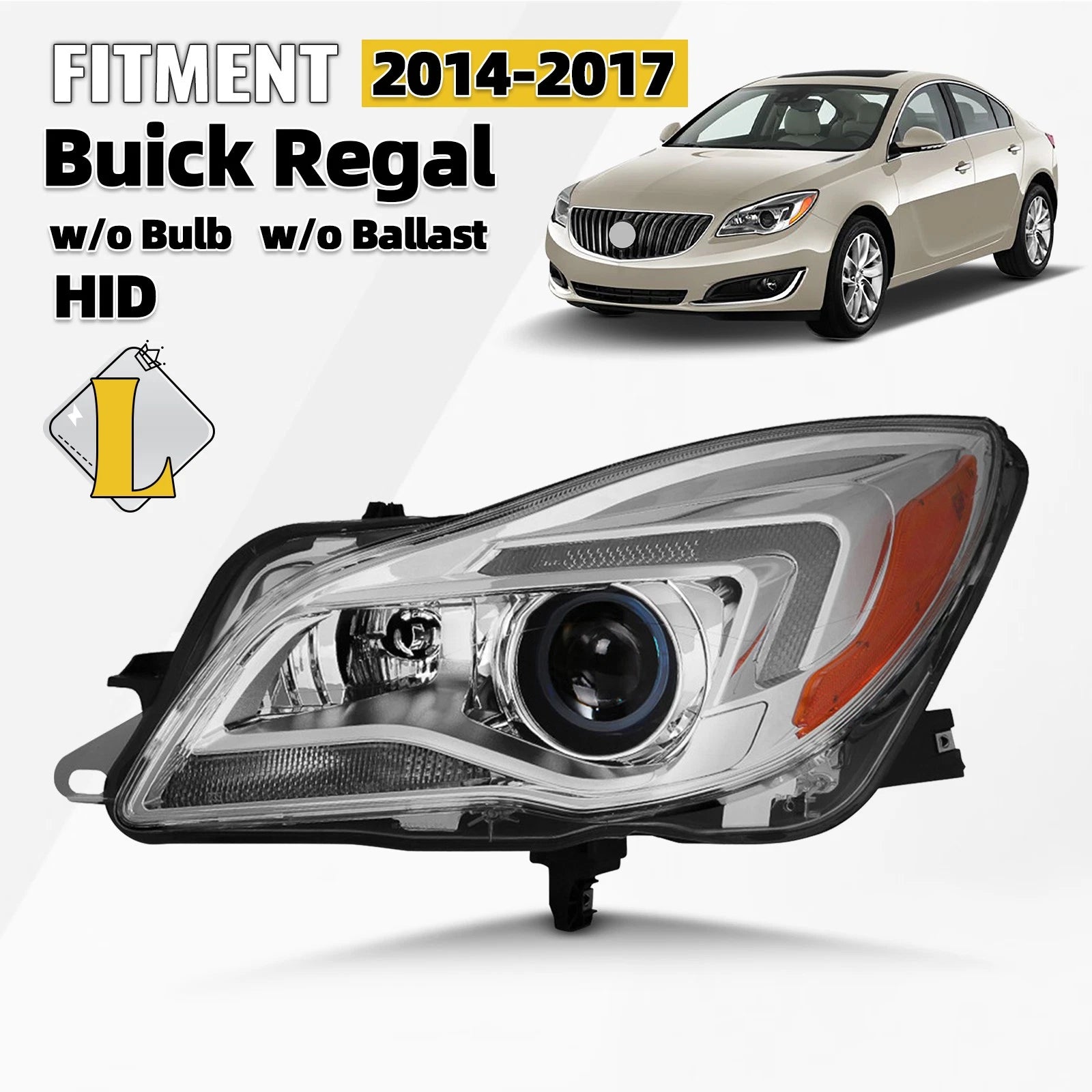 HID Headlight Driver Left Side for Buick Regal (2014–2017)