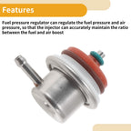 Fuel Pressure Regulator for Chevrolet Silverado (1996–2001) PR203T Metal 20-70 Psi