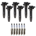Set of 6 Ignition Coils & Spark Plugs for Ford Explorer F-150 Flex (2009–2019)