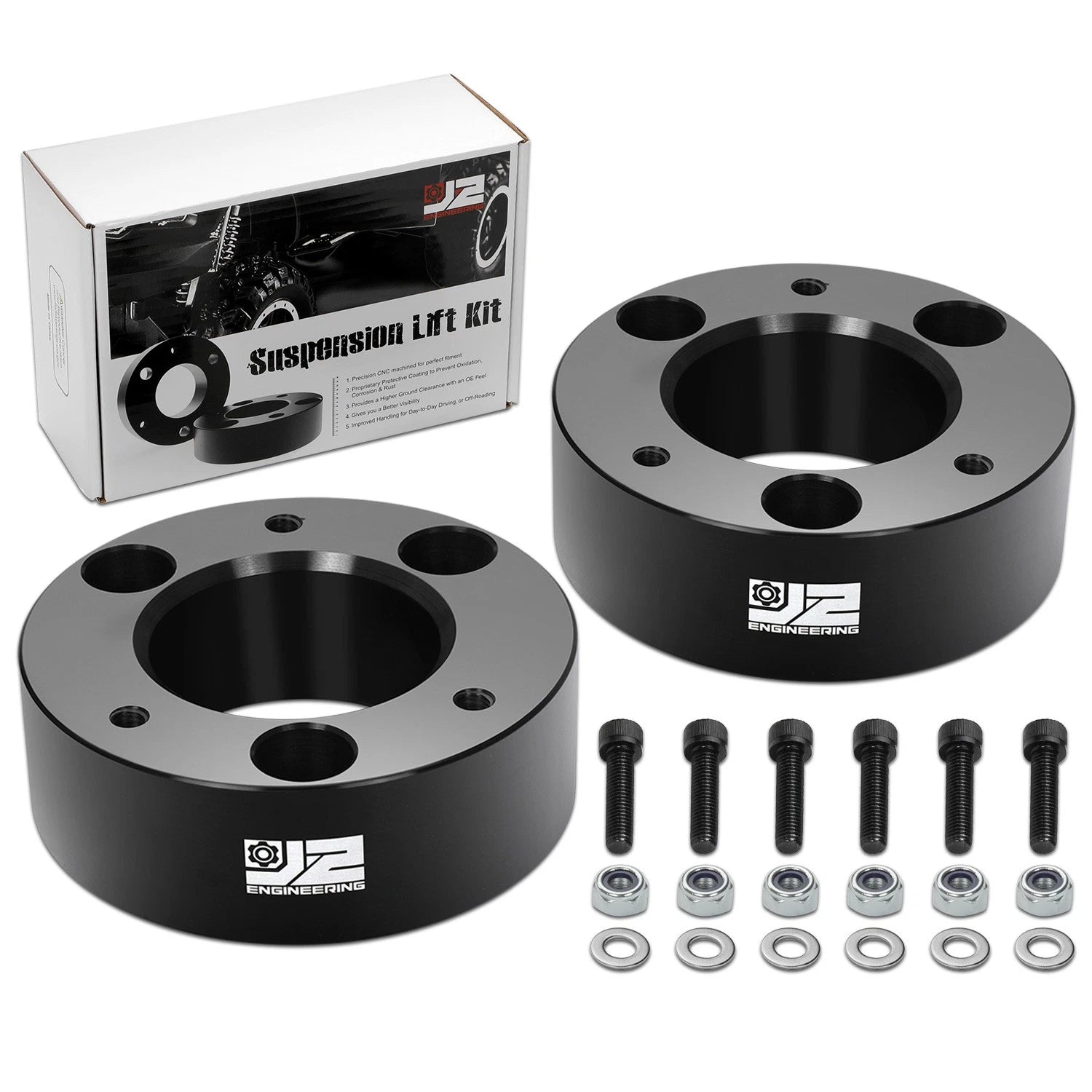 3" Billet Aluminum Front Strut Top Mount Lift Kit Spacer for Ford F-150 (2004–2024)