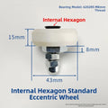 Adjustable Eccentric Wheel for Sliding Table Saw