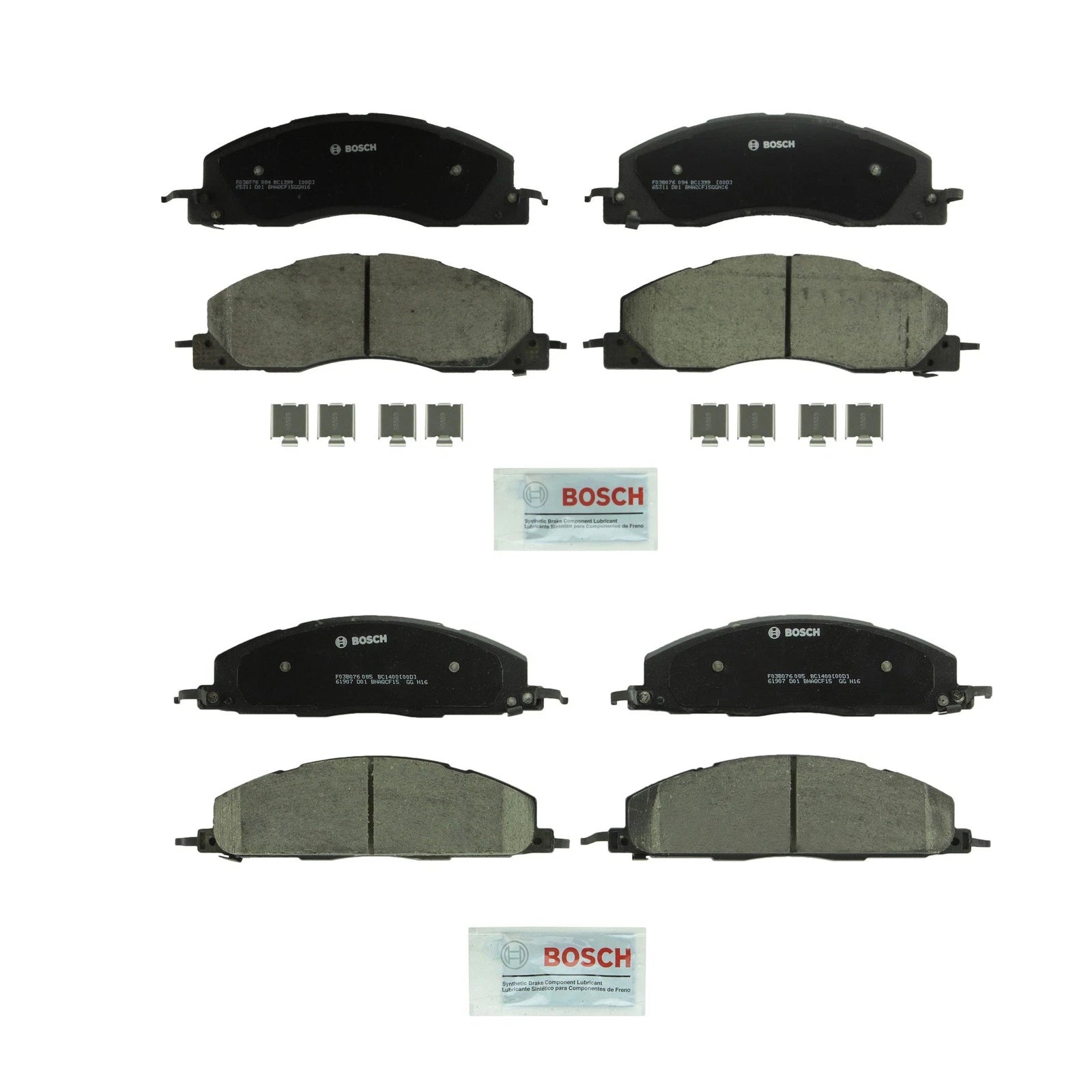 Bosch QuietCast Brake Pads Kit for Dodge Ram 2500 3500 (2003–2023)