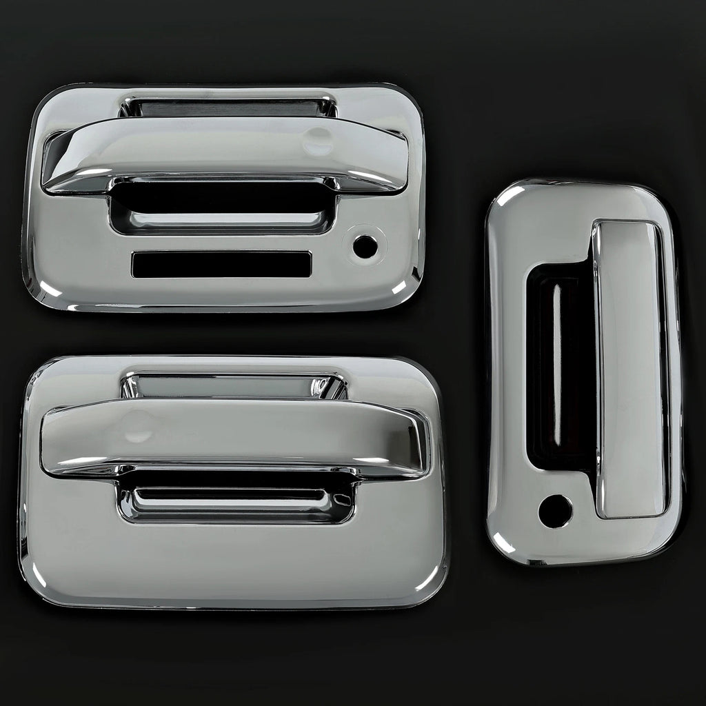 Set of 4 Chrome Door & Tailgate Handle Covers for Ford F150 (2004–2014)