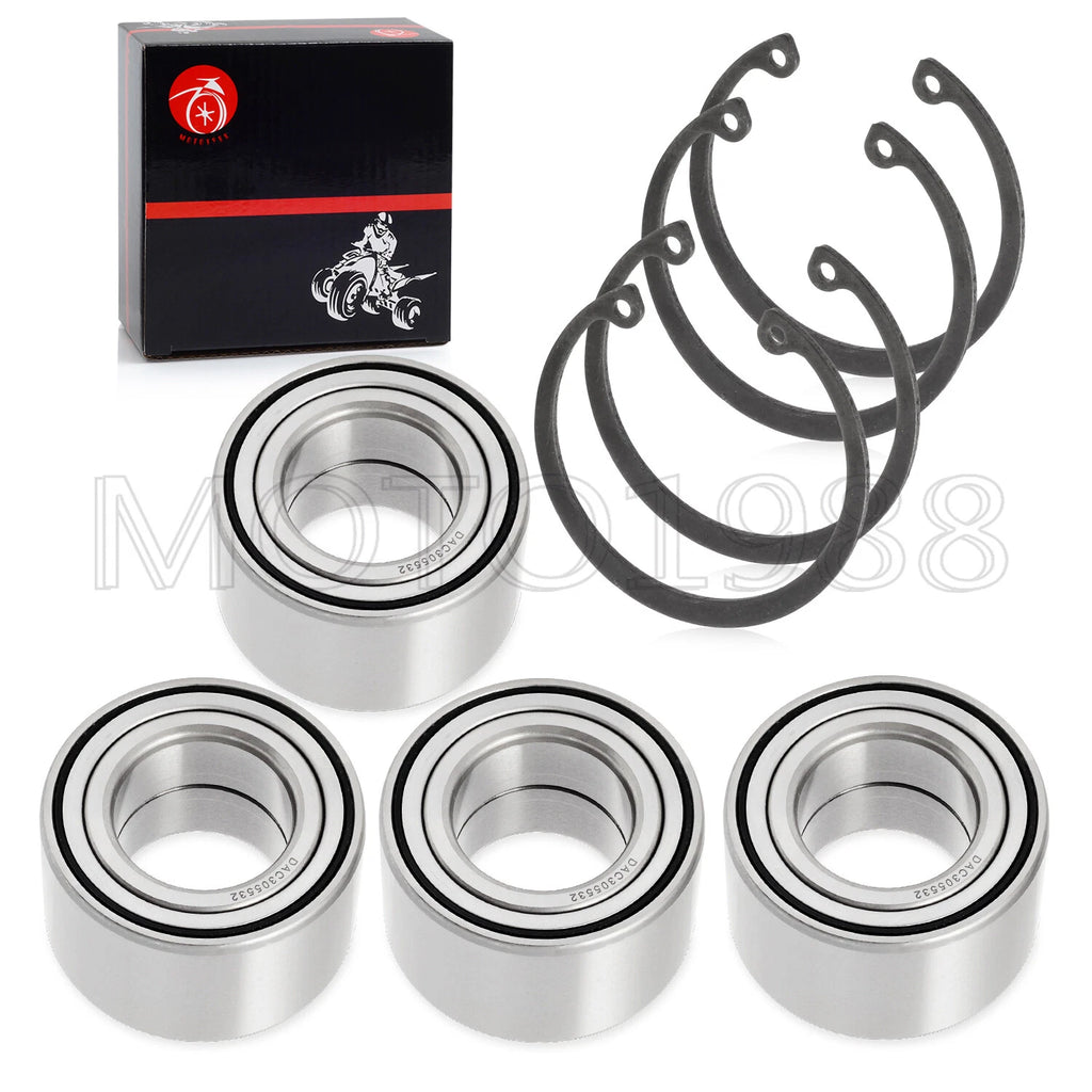 Set of 4 Wheel Bearings 30x55x32mm + Circlip for Yamaha Grizzly 550 660 700