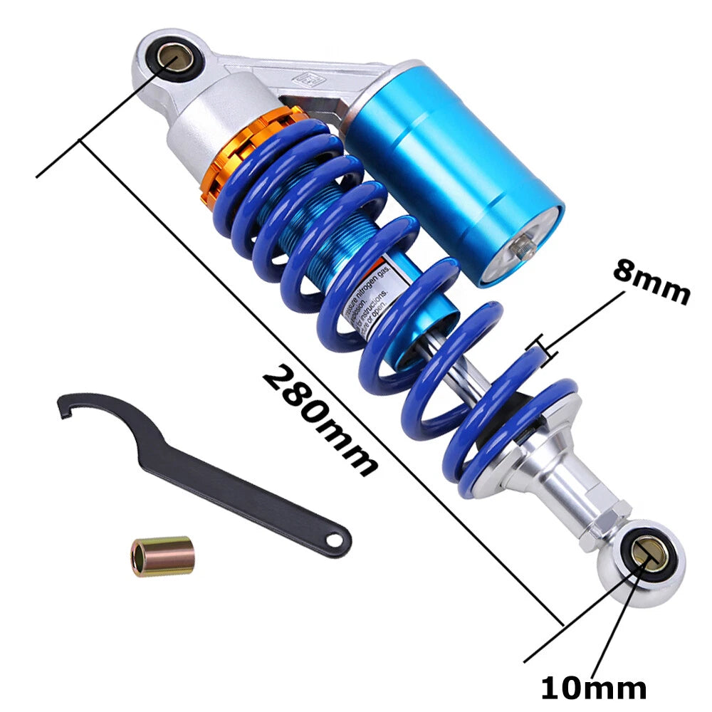 11" Inch Universal Motorcycle Shock Absorbers for Honda CB, Yamaha (All Years)